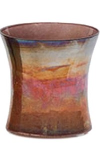 Kaarsenhouder van 'gevlamd glas'