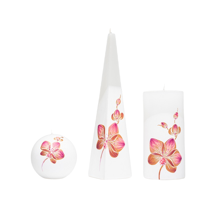 Kaarsenset met orchidee
