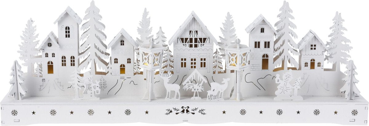 kerstdorp met led verlichting
