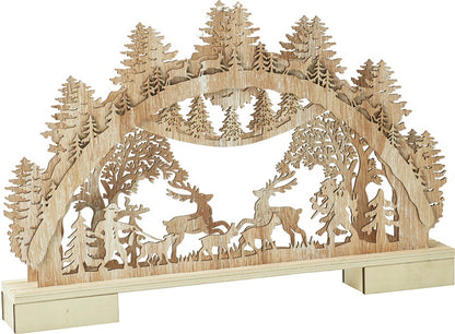 Kersttafereel Hout met LED