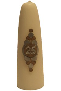 Leeftijdskaars '25 dubbeltjes'