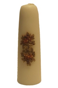 Leeftijdskaars '55' Goud