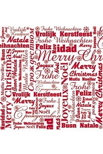 Servetten 'Kerstwens Rood'