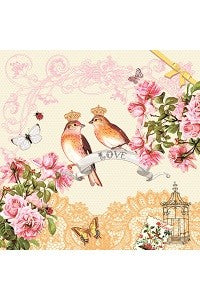Servetten 'Love Birds'