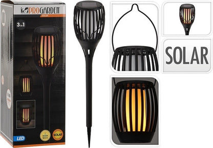 Solar tuinlamp - fakkel 3 in 1 met vlameffect