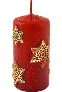 Stompkaars rood collectie 'Christmas Star'