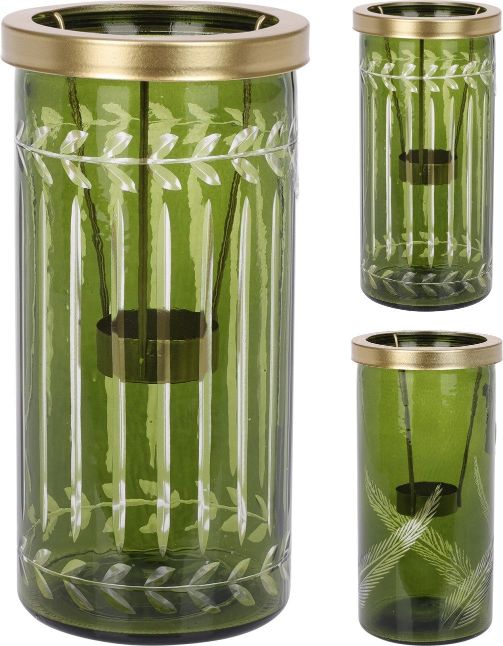 theelichthouder set glas