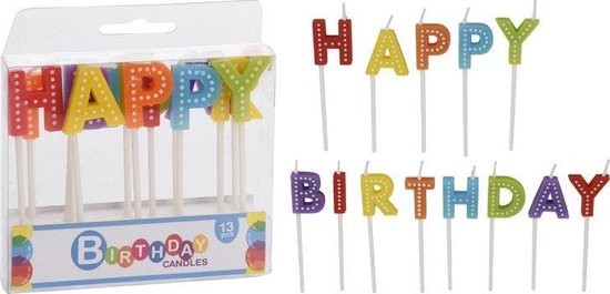 Verjaardag kaarsjes - HAPPY BIRTHDAY