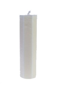 Witte zeskantige stearine kaars